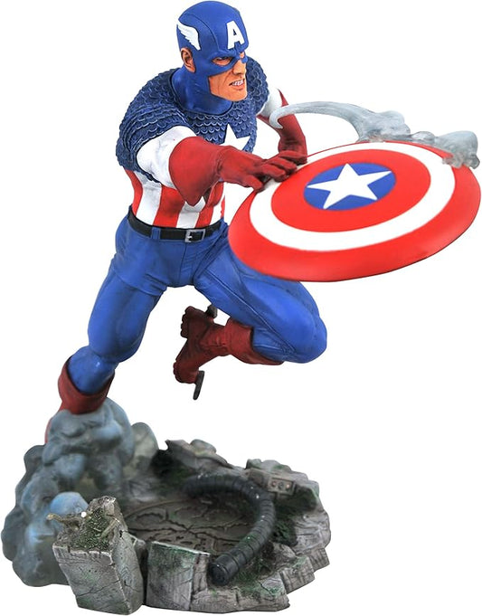 Diamond Select Toys Marvel Gallery VS: Captain America PVC Figure, 10 inches