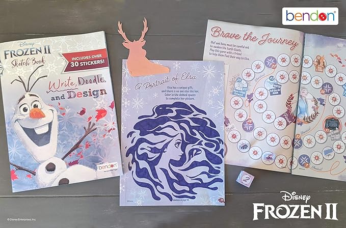 Disney Frozen 2 Olaf Deluxe 48-Page Sketch Book with Stickers, Coloring and Activity Book 45847 Bendon
