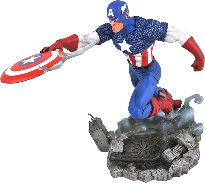 Diamond Select Toys Marvel Gallery VS: Captain America PVC Figure, 10 inches