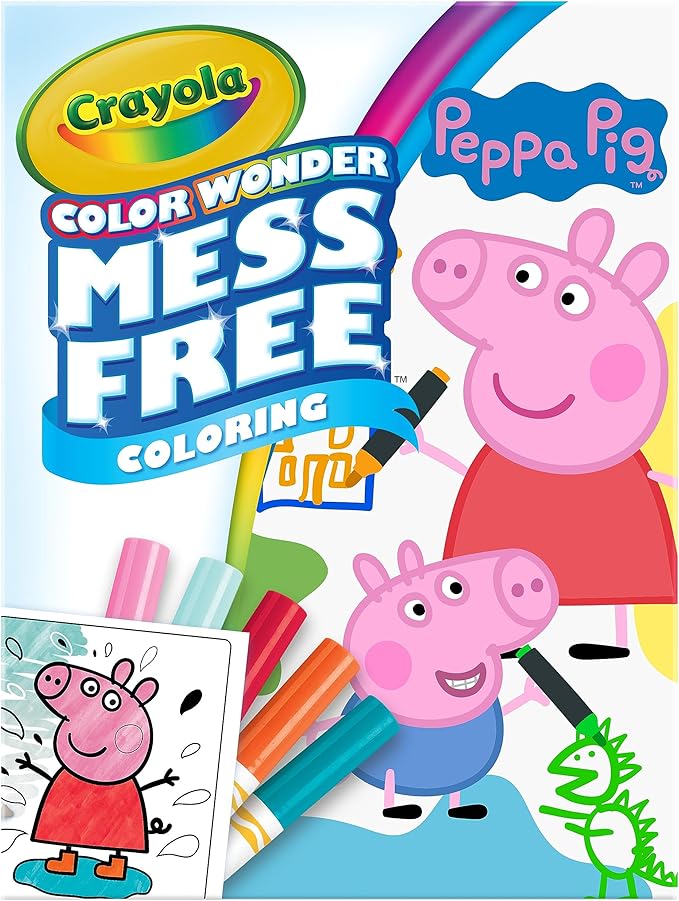 Crayola Peppa Pig Color Wonder Activity Set, Mess Free Peppa Pig Coloring Pages for Toddlers, Peppa Pig Toys, Toddler Gifts