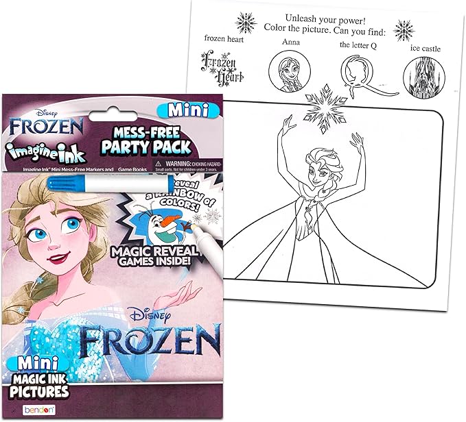 Disney Princess Activity Book Set ~ 3 Piece Disney Princess and Frozen Imagine Ink Mess-Free Coloring Books | Frozen Activity Bundle with Stickers (Disney Princess Coloring Books)