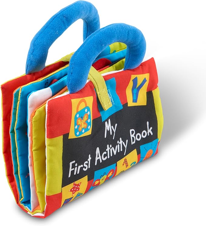 Melissa & Doug K’s Kids My First Activity Book 8-Page Soft Book for Babies and Toddlers - Early Learning Developmental Plush Soft Activity Book