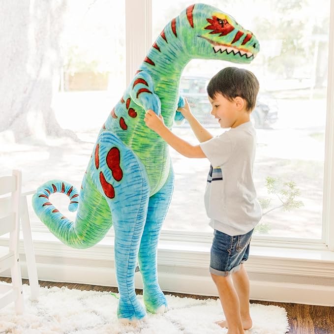Melissa & Doug Jumbo T-Rex Dinosaur - Lifelike Stuffed Animal (over 4 feet tall)