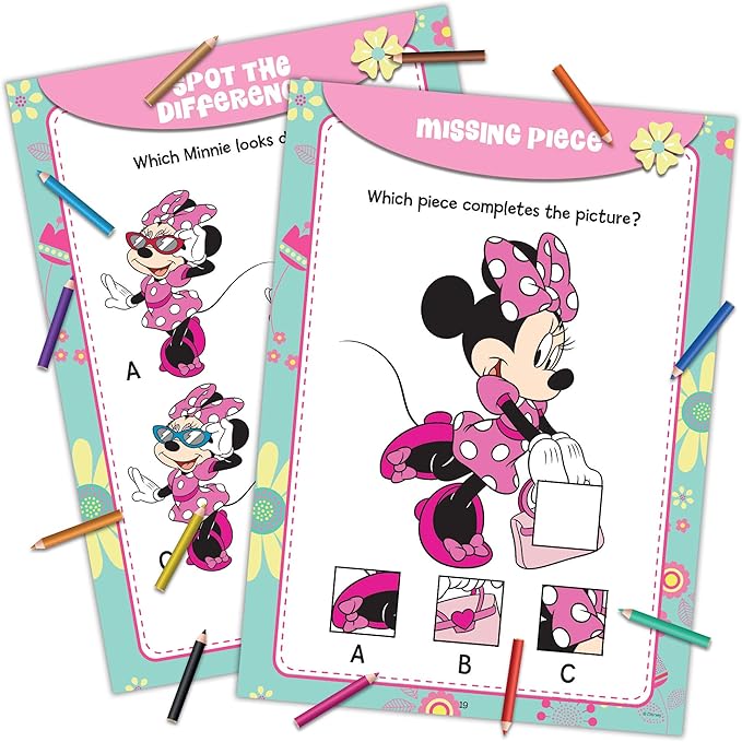 Disney Minnie Mouse Coloring and Activity Book with 12 Mini Pencils Bendon 45649