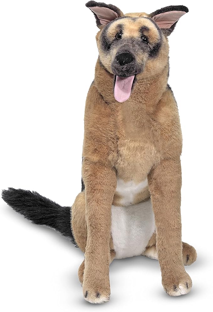 Melissa & Doug Giant German Shepherd - Lifelike Stuffed Animal Dog (over 2 feet tall)