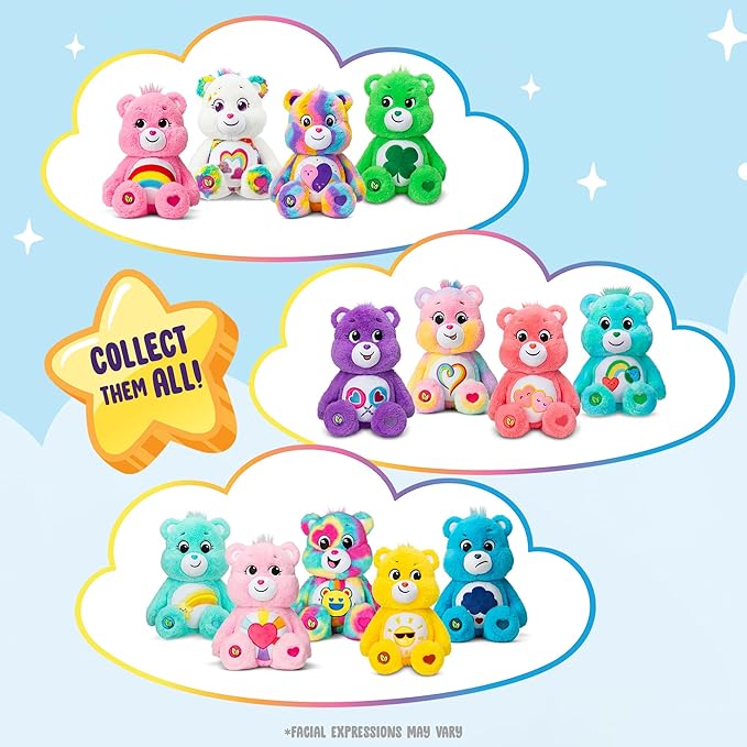Care Bears 14” Grumpy Bear - Blue Plushie for Ages 4+ – Perfect Stuffed Animal Holiday, Birthday Gift, Super Soft and Cuddly – Good For Girls and Boys, Employees, Collectors