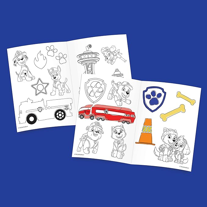 PAW Patrol Draw and Play Desk by Delta Children – Includes 10 Markers and Coloring Book, Blue