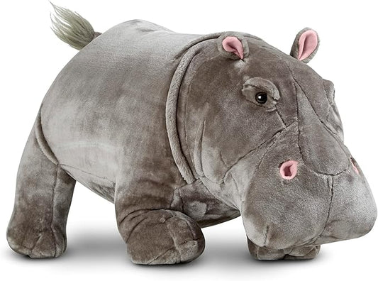 Melissa & Doug Giant Hippopotamus - Lifelike Stuffed Animal (over 2 feet long)