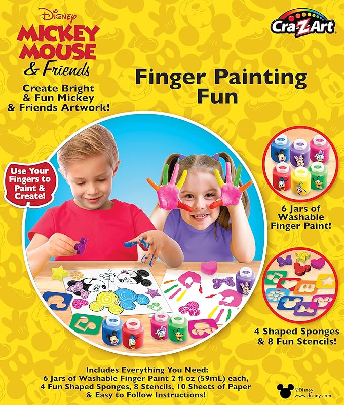 Disney Cra-Z-Art Minnie Mouse & Friends Finger Paint Fun by Cra-Z-Art - Amazon Exclusive, 1 Count (Pack of 1)