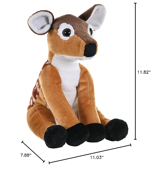 Wild Republic Fawn Plush, Stuffed Animal, Plush Toy, Gifts for Kids, Cuddlekins 12 Inches