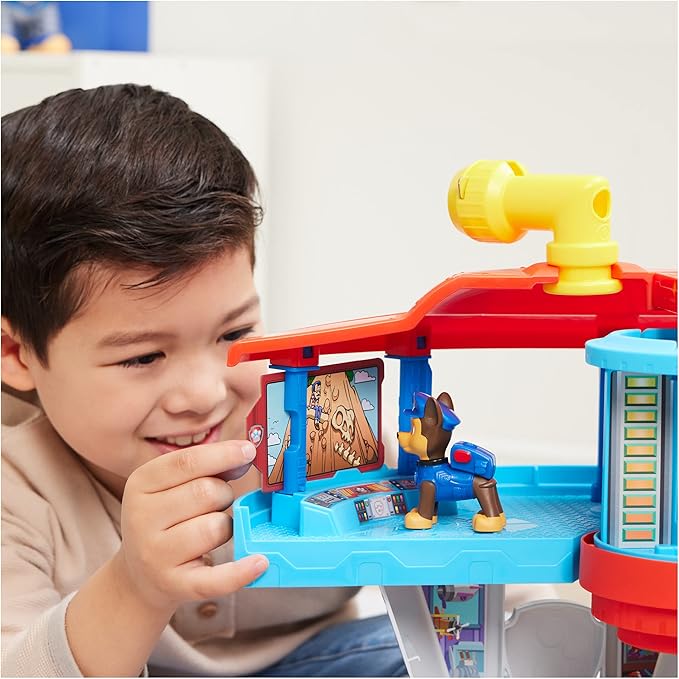 Paw Patrol Lookout Tower Playset with Toy Car Launcher, 2 Chase Action Figures, Chase’s Police Cruiser and Accessories, Kids Toys for Ages 3 and up