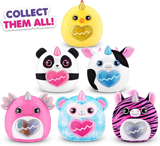 Rainbocorns Eggzania Mini Mania Axolotl Plush Surprise Unboxing with Animal Soft Toy, Idea for Girls with Imaginary Play by ZURU