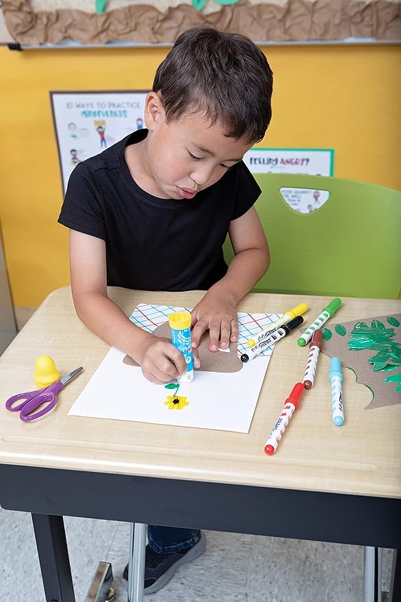 PRANG be-be Jumbo Art Markers for Small Children, Washable, Assorted Colors, 6-Pack (73106)