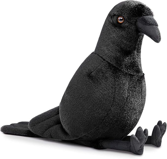 ZHONGXIN MADE Crow Plush Toy - Realistic 12inch Black Crow Halloween Stuffed Animal, Cute Little Bird Raven Plush as Gift for Your Friends