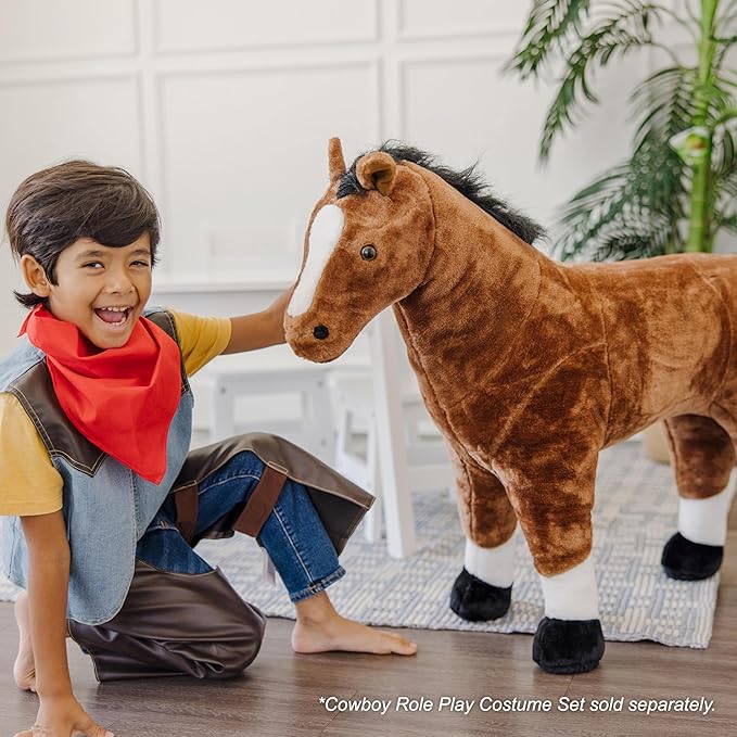 Melissa & Doug Giant Horse - Lifelike Stuffed Animal (nearly 3 feet tall)