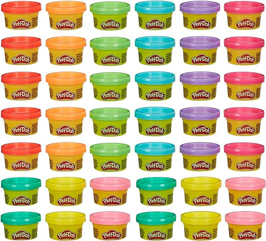 Play-Doh Bulk 42-Pack of 1-Ounce Cans, Easter Basket Stuffers for Girls & Boys, Party Favors, Kids Arts & Crafts, Preschool Toys, Ages 2+ (Amazon Exclusive)