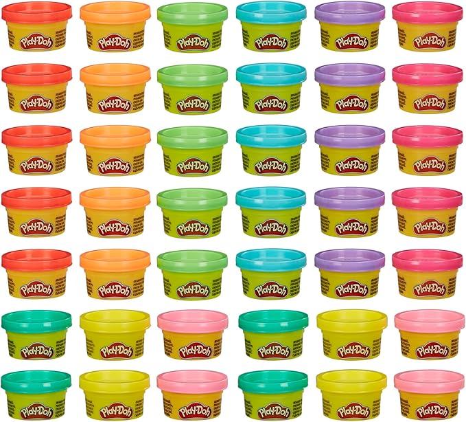 Play-Doh Bulk 42-Pack of 1-Ounce Cans, Easter Basket Stuffers for Girls & Boys, Party Favors, Kids Arts & Crafts, Preschool Toys, Ages 2+ (Amazon Exclusive)