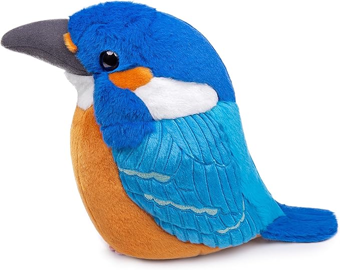 ZHONGXIN MADE Kingfisher Plush Toy - Realistic Kingfisher Stuffed Animals 10inch, Cute Little Bird Raven Plush as Gift for Your Friends