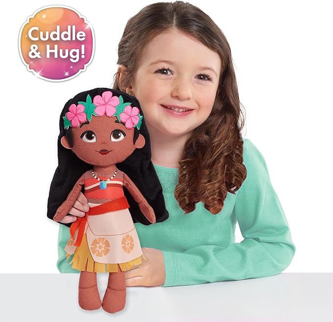 Disney Princess So Sweet Princess Moana, 12 Inch Plushie with Brown Hair, Disney Moana, Kids Toys for Ages 3 Up by Just Play