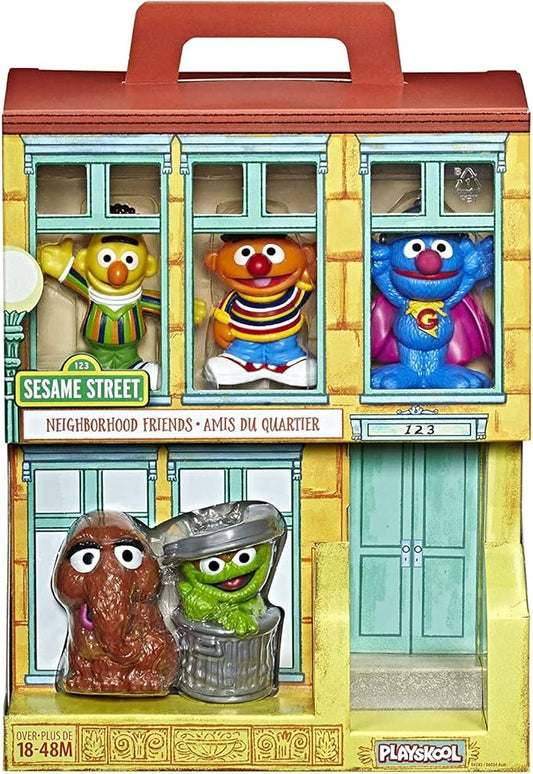 Sesame Street Neighborhood Friends Includes 5 Figures, 3-inches, Classic Collectibles Pack for Toddlers, Great Toy for Kids 18 Months and Up