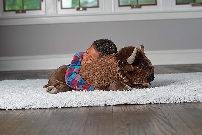 Wild Republic Jumbo Bison Plush, Giant Stuffed Animal, Plush Toy, 30", Multi, Model:19307