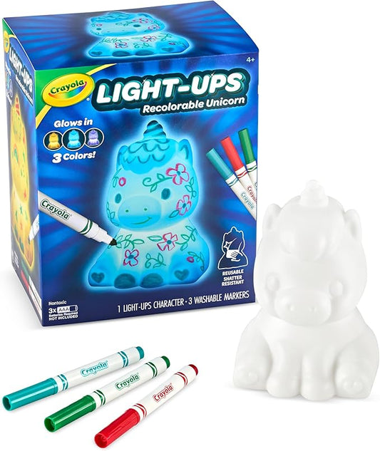 Crayola Light Ups - Unicorn, Reusable Holiday Craft, Glow In The Dark, Unicorn Gift for Kids, Decoration Craft, Toys & Gifts for Kids