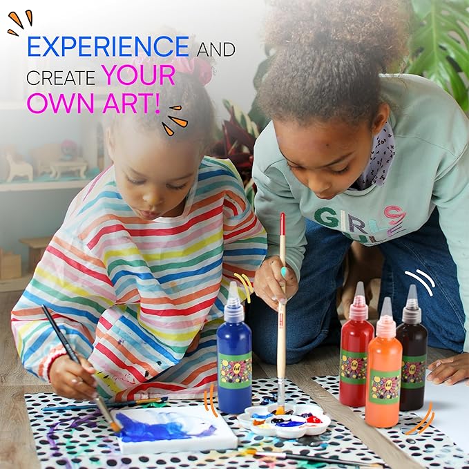 Neliblu Watercolor Paint Set for Kids - Pack of 12 Washable Kids Painting Set with 12 Vibrant Colors - Ideal for Home, Classroom, and Art Parties - Includes Paintbrush for Creative Fun on the Go
