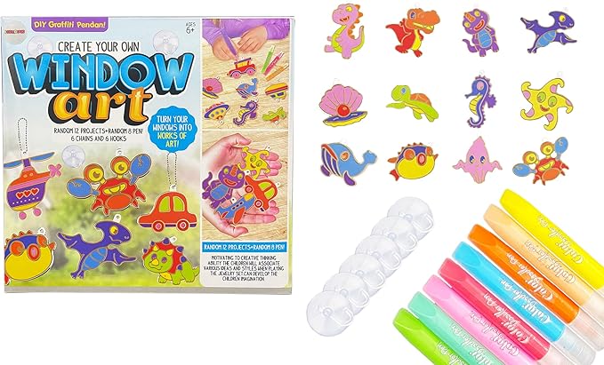 Lreyrous Children's Window Art Toys DIY Creative Graffiti Toys Suitable for Children Over 6 Years Old Suitable for Birthday Gifts