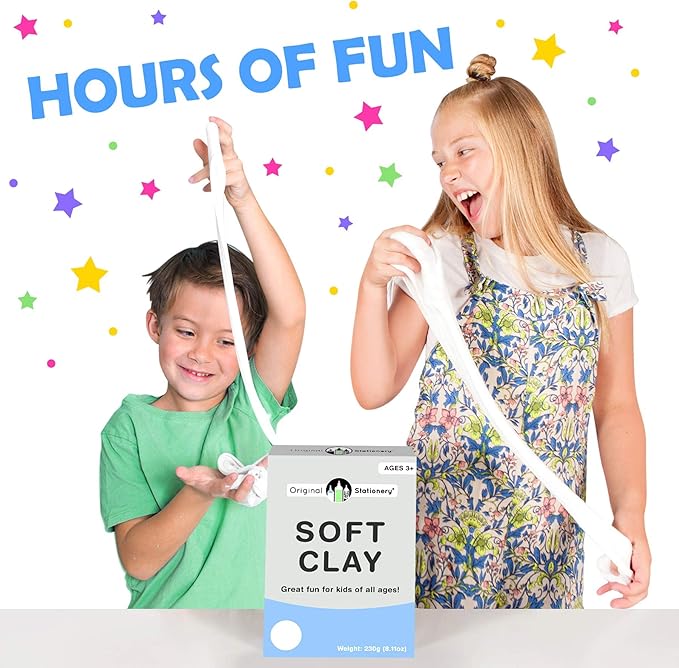 Original Stationery Soft Clay for Slime Making, Versatile Slime Add Ins, Moldable Modeling Clay Slime for Art & Easter Craft for Kids, Add to Glue and Shaving Foam to Make Butter Slime- 230 g/ 8.1 oz
