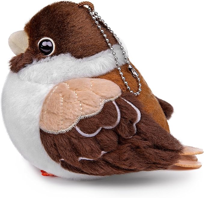 Simulation White Pigeon Stuffed Animal Toy - 10 inch Rock Pigeon Toys, Cute Pigeon as Gift for Kids (4.4in Sparrow)