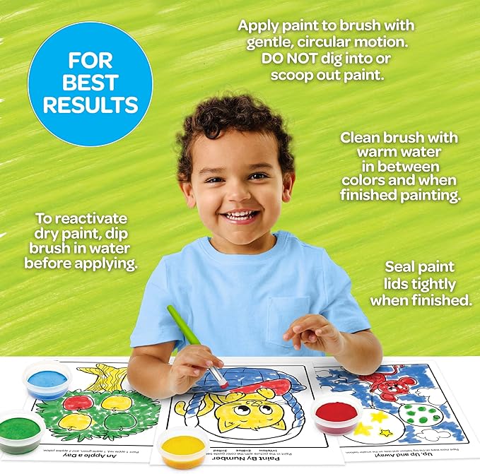 Crayola Spill Proof Paint Set, Washable Paint for Kids, Ages 3, 4, 5, 6