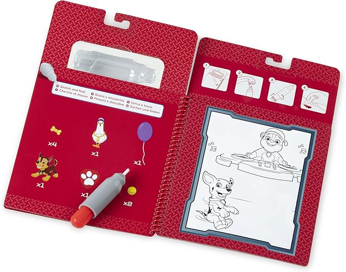 Melissa & Doug PAW Patrol Water Wow! Marshall Water Reveal Travel Book Activity Pad | 3+ | Gift for Boy or Girl
