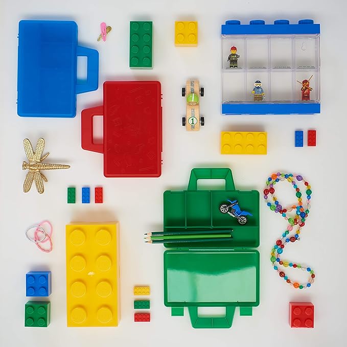 ROOM Copenhagen, Lego Sorting Box to-Go - Travel Case with Organizing Dividers - Red (40870001)