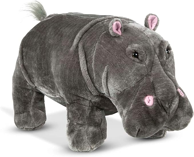 Melissa & Doug Giant Hippopotamus - Lifelike Stuffed Animal (over 2 feet long)
