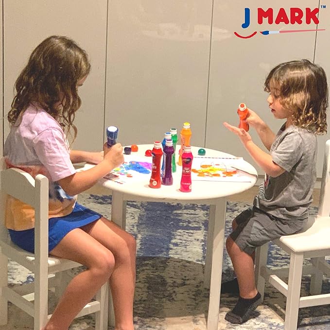 J MARK Jumbo Washable Dot Markers for Toddlers –Dabbers (3 Oz each) with Educational Activity Book – Dot Markers Washable -Easy Grip Bingo Daubers for kids, Arts Crafts Dot Markers for Kids