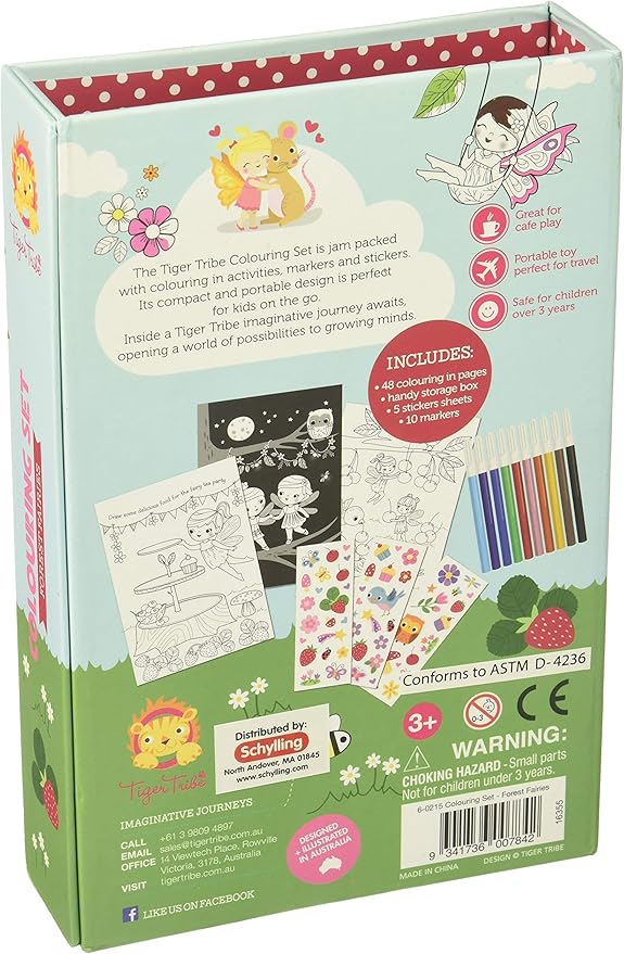 Tiger Tribe Forest Fairies Colouring Set Blue