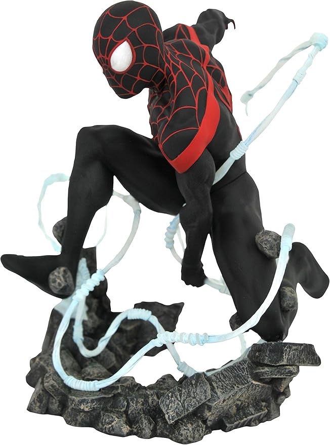 Marvel Premier Collection: Mile Morales Spider-Man Statue, Multicolor, 9 inches