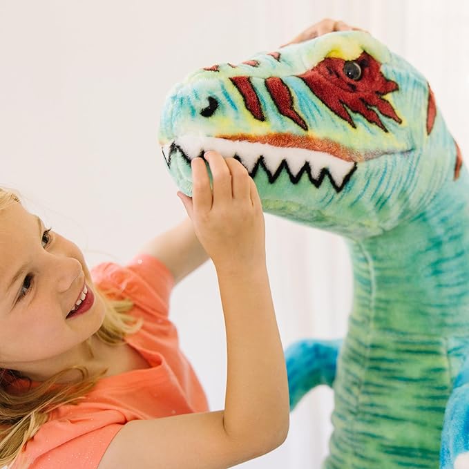 Melissa & Doug Jumbo T-Rex Dinosaur - Lifelike Stuffed Animal (over 4 feet tall)