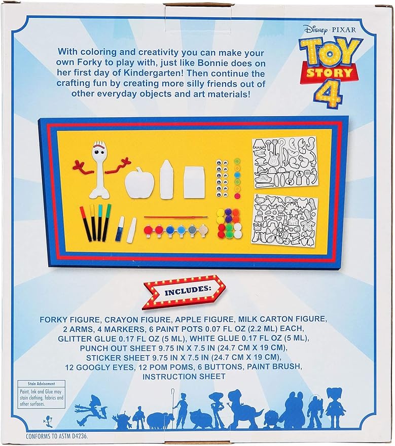 Disney/Pixar Toy Story 4 Make Your Own Forky and Friends, Creative Art Toy Activity, Gift for 5 to 7 Year Olds