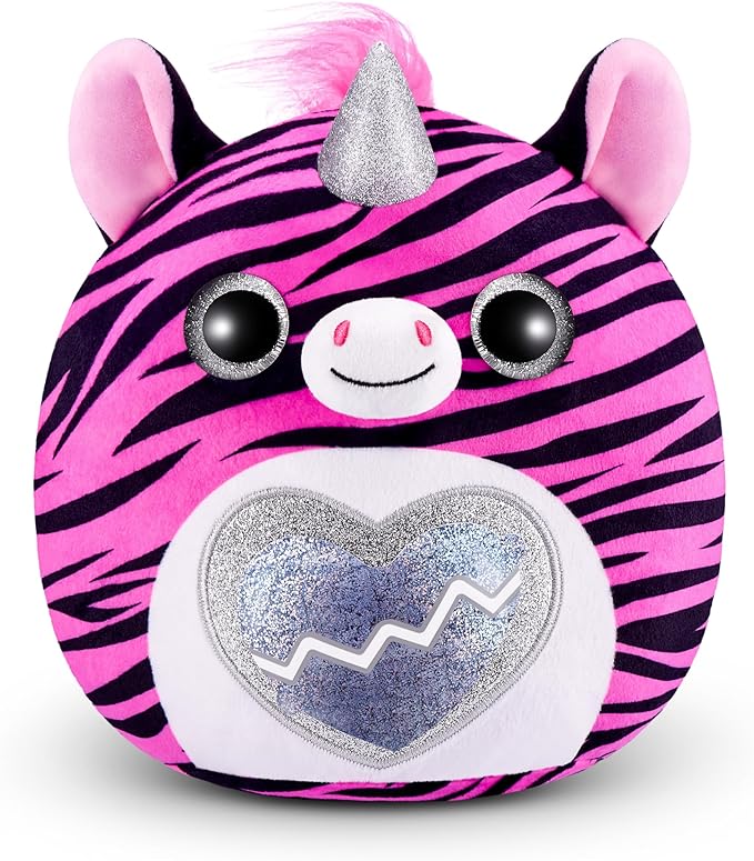 Rainbocorns Eggzania Mini Mania Zebra Plush Surprise Unboxing with Animal Soft Toy, Idea for Girls with Imaginary Play by ZURU
