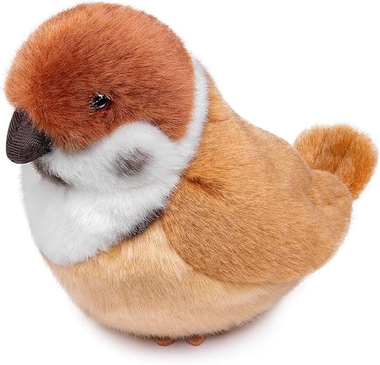 Simulation White Pigeon Stuffed Animal Toy - 10 inch Rock Pigeon Toys, Cute Pigeon as Gift for Kids (6.3in Sparrow)