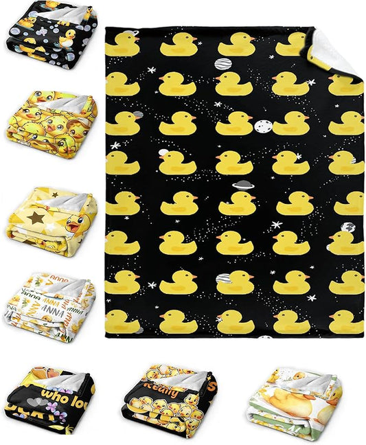 Aparajita Ruddy Duck Adult Duck Blanket Kids Funny Blanket Suitable for Bedroom Living Room Bed Sofa Crib Couch Chair Outdoor All Season Items That Yellow Duck Lovers Will Love 80"x60"for Adult