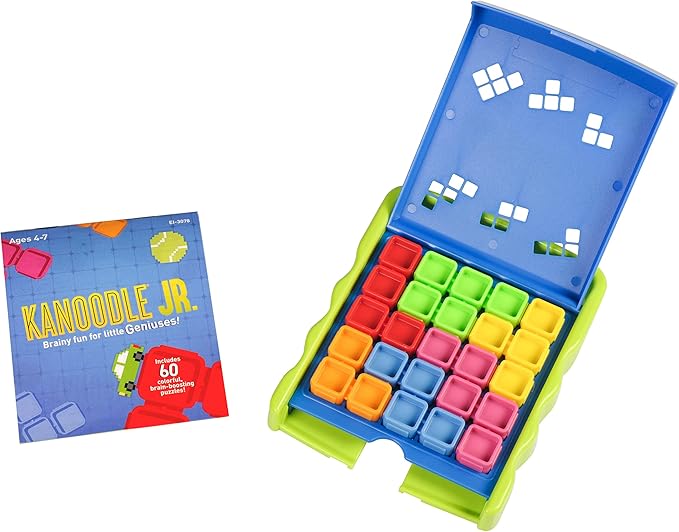 Educational Insights Kanoodle Jr. Brain Boosting Puzzle Game, Brain Teaser Game for Kids, 2-D & 3-D Puzzles, Gift For Kids Ages 4 to 7
