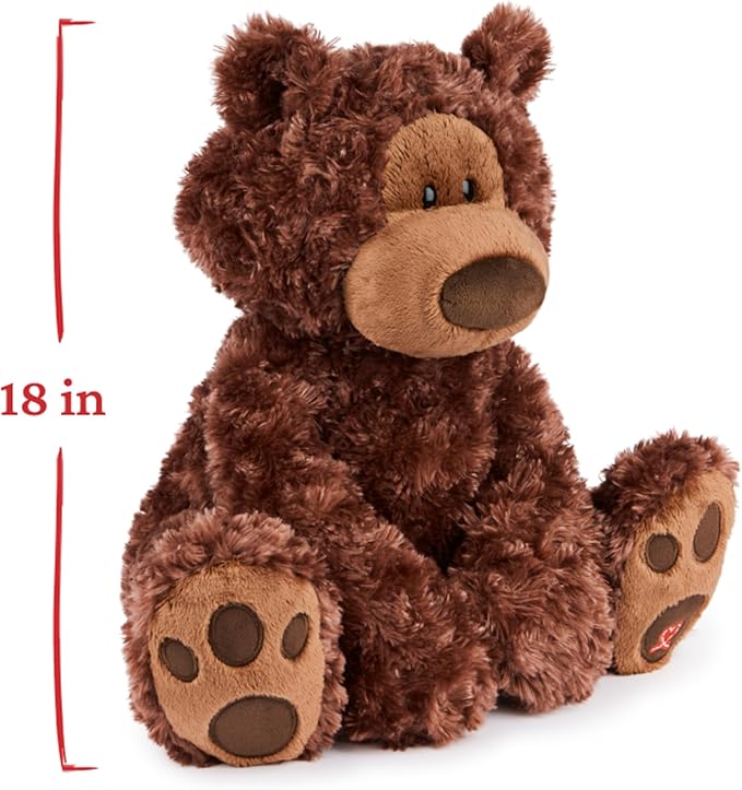 GUND Philbin Classic Teddy Bear, Premium Stuffed Animal for Ages 1 and Up, Chocolate Brown, 18”