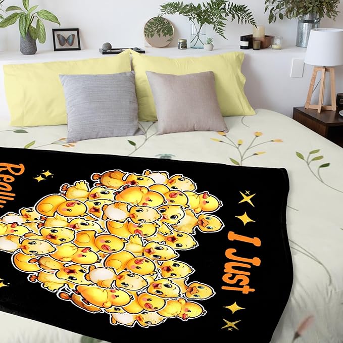 I Just Really Like Ducks Blanket Adult duck Blanket Kids Funny Blanket Suitable for Bedroom bed sofa Crib Couch Chair outdoor All Season Items That Yellow Duck Lovers Will Love 40"x30"for Pets