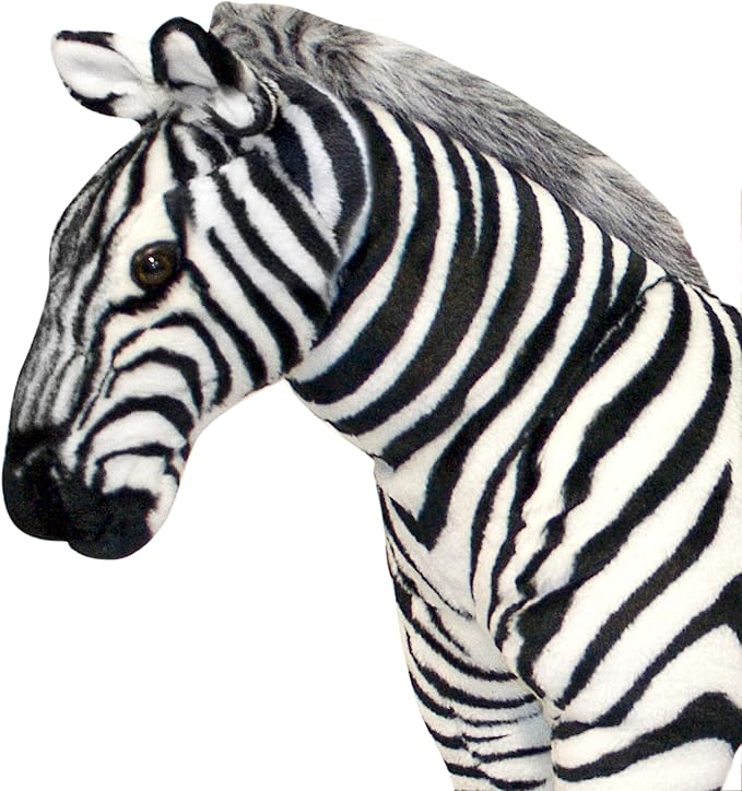 Melissa & Doug Giant Striped Zebra - Lifelike Stuffed Animal (nearly 3 feet tall)