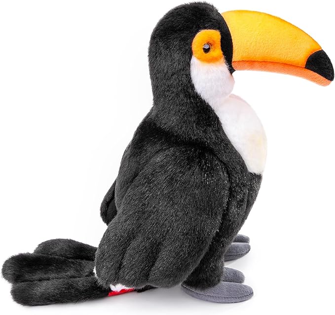 ZHONGXIN MADE Toucan Plush Toy - Realistic 11.5inch Black Toucan Stuffed Animal, Cute Bird Toucan Plush as Gift for Your Friends