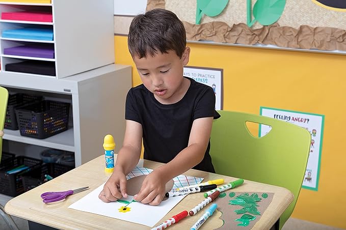 PRANG be-be Jumbo Art Markers for Small Children, Washable, Assorted Colors, 6-Pack (73106)