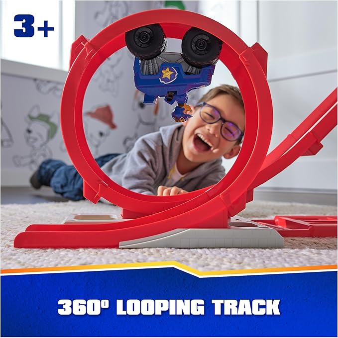 PAW Patrol: Rescue Wheels Super Loop Tower HQ, with Light, Sound, Vehicle Launcher, Chase Action Figure & Toy Truck, Kids Toys for Boys & Girls Age 3+