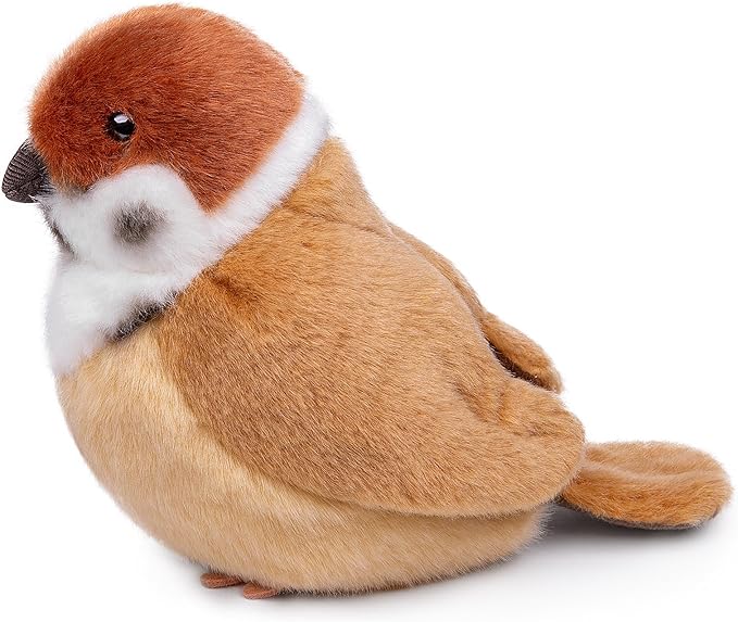 Simulation White Pigeon Stuffed Animal Toy - 10 inch Rock Pigeon Toys, Cute Pigeon as Gift for Kids (6.3in Sparrow)